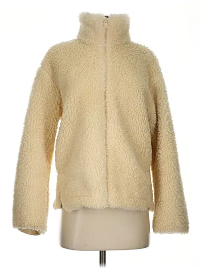 Pre-owned Uniqlo Faux Fur Jacket In Ivory