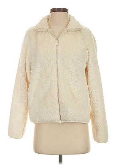 Pre-owned Uniqlo Faux Fur Jacket In Ivory
