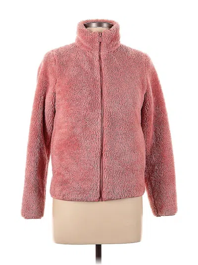 Pre-owned Uniqlo Faux Fur Jacket In Pink