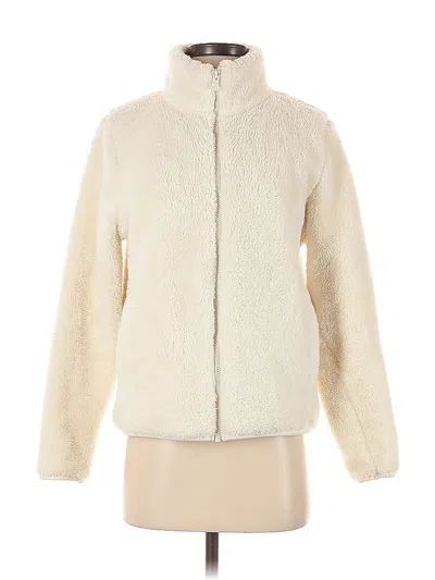 Pre-owned Uniqlo Faux Fur Jacket In White