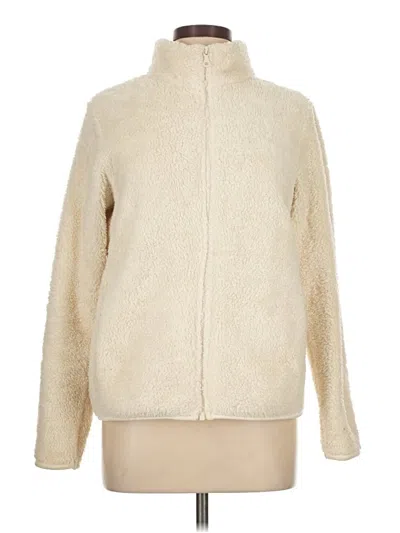 Pre-owned Uniqlo Faux Fur Jacket In White