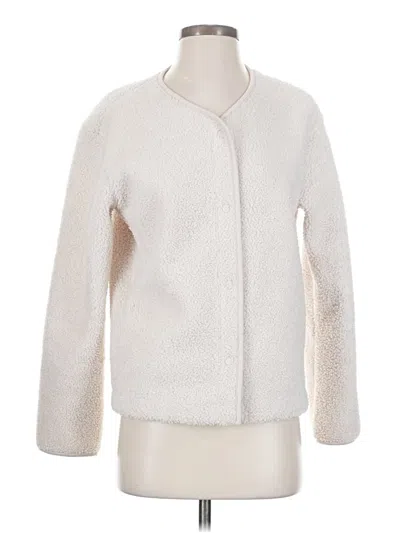Pre-owned Uniqlo Faux Fur Jacket In White