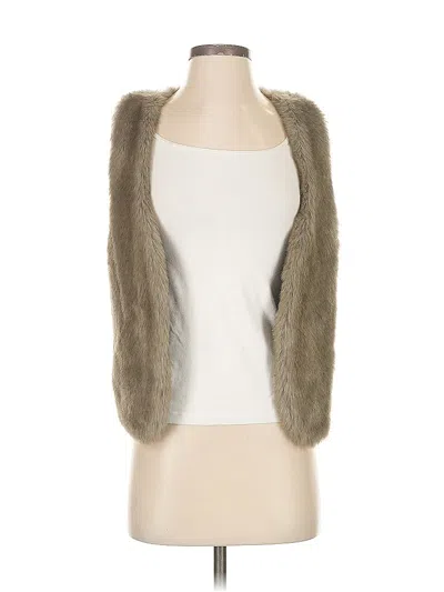 Pre-owned Uniqlo Faux Fur Vest In Gray