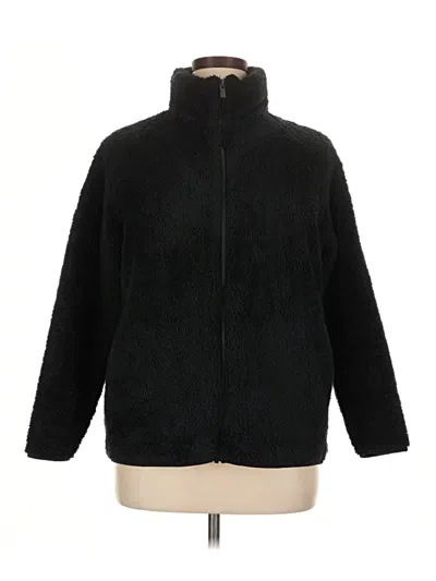Pre-owned Uniqlo Fleece Jacket In Black