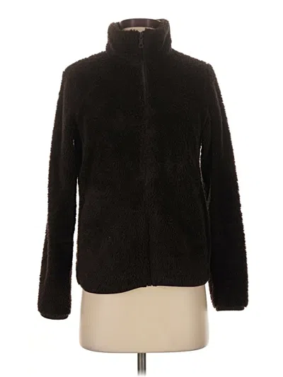 Pre-owned Uniqlo Fleece Jacket In Black