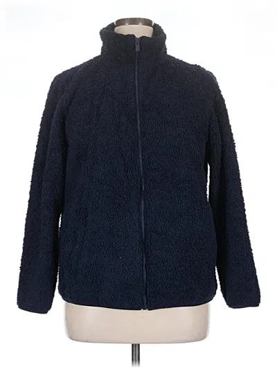 Pre-owned Uniqlo Fleece Jacket In Blue