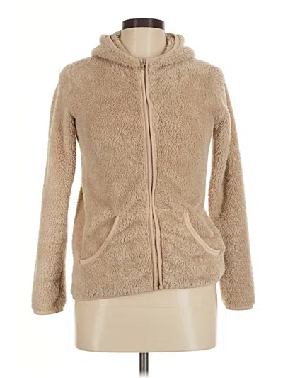 Pre-owned Uniqlo Fleece Jacket In Tan