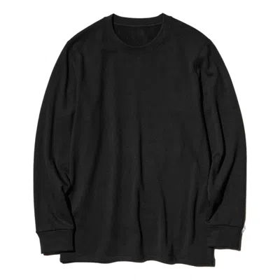 Uniqlo Heattech Crew Neck 3/4 Sleeve T-shirt 'black'