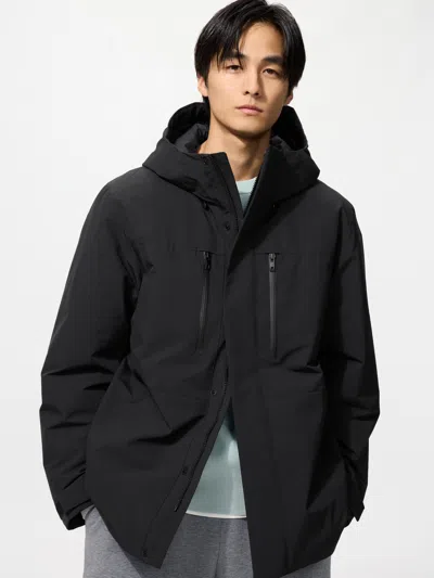 Uniqlo Hybrid Down Parka With Water-repellent Black Xl  Us