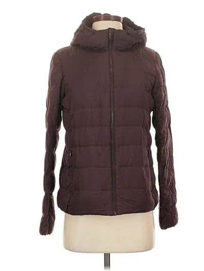 Pre-owned Uniqlo Jacket In Burgundy