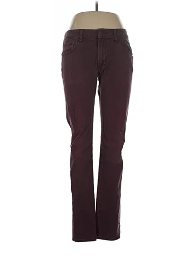 Pre-owned Uniqlo Jeans In Burgundy