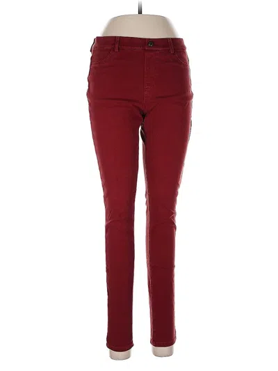 Pre-owned Uniqlo Jeggings In Burgundy