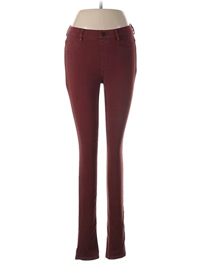 Pre-owned Uniqlo Jeggings In Burgundy