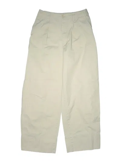 Pre-owned Uniqlo Kids' Khaki Pant In White