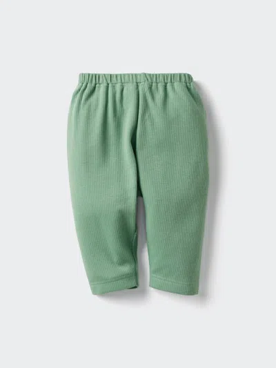 Uniqlo Babies' Kid's Airism Cropped Leggings Green Age 3-4  Us In White