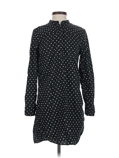 Pre-owned Uniqlo Long Sleeve Blouse In Black