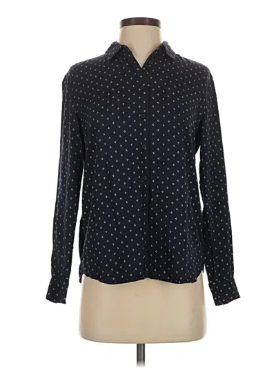Pre-owned Uniqlo Long Sleeve Blouse In Black