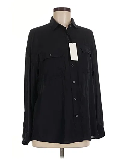 Uniqlo Long Sleeve Blouse In Black