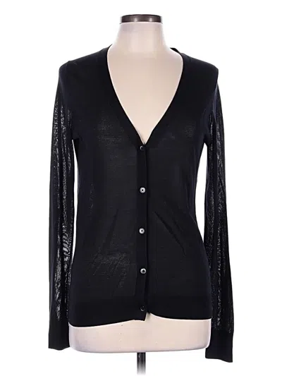 Pre-owned Uniqlo Long Sleeve Blouse In Black
