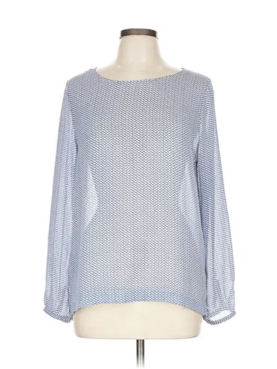 Pre-owned Uniqlo Long Sleeve Blouse In Blue