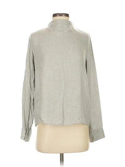 Pre-owned Uniqlo Long Sleeve Blouse In Gray