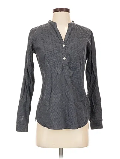 Pre-owned Uniqlo Long Sleeve Blouse In Gray