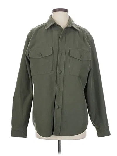 Pre-owned Uniqlo Long Sleeve Blouse In Green