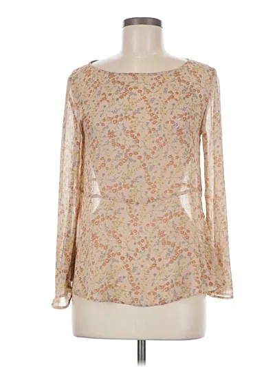 Pre-owned Uniqlo Long Sleeve Blouse In Ivory