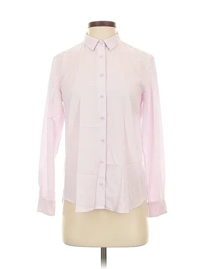 Pre-owned Uniqlo Long Sleeve Blouse In Pink