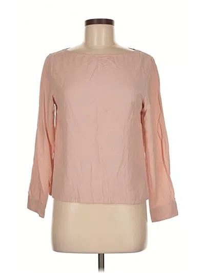 Pre-owned Uniqlo Long Sleeve Blouse In Pink
