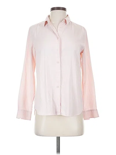 Pre-owned Uniqlo Long Sleeve Blouse In Pink