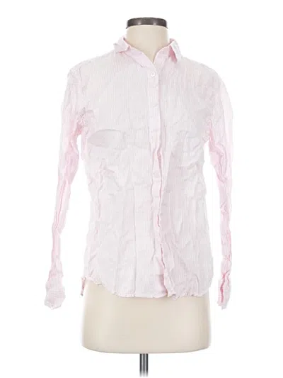 Pre-owned Uniqlo Long Sleeve Blouse In Pink