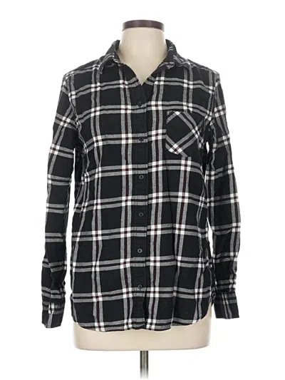 Pre-owned Uniqlo Long Sleeve Button Down Shirt In Black