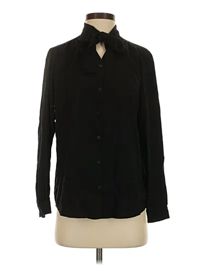 Pre-owned Uniqlo Long Sleeve Button Down Shirt In Black