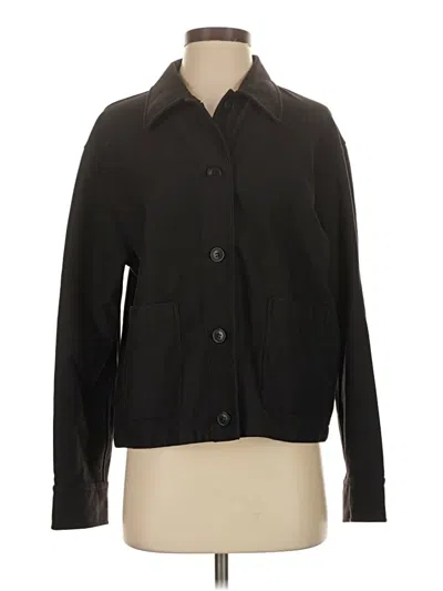 Pre-owned Uniqlo Long Sleeve Button Down Shirt In Black