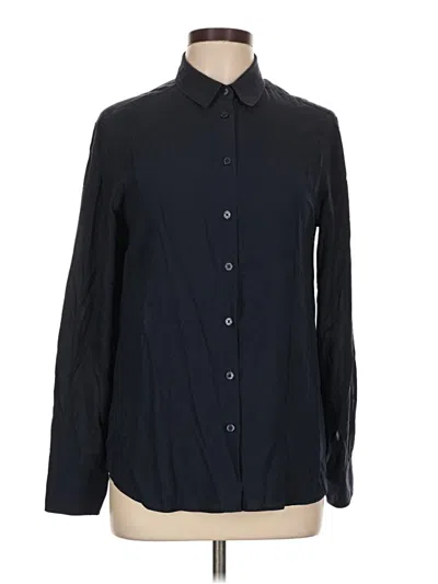 Pre-owned Uniqlo Long Sleeve Button Down Shirt In Black
