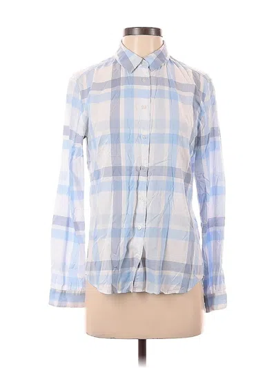 Pre-owned Uniqlo Long Sleeve Button Down Shirt In Blue