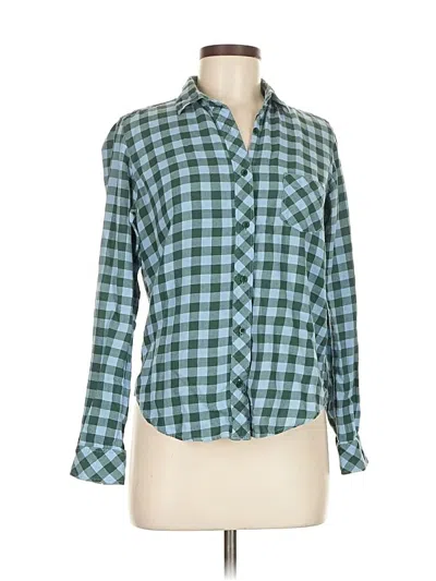 Pre-owned Uniqlo Long Sleeve Button Down Shirt In Blue