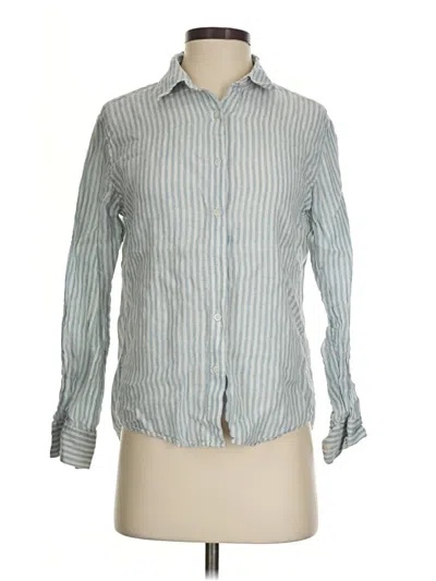 Pre-owned Uniqlo Long Sleeve Button Down Shirt In Blue