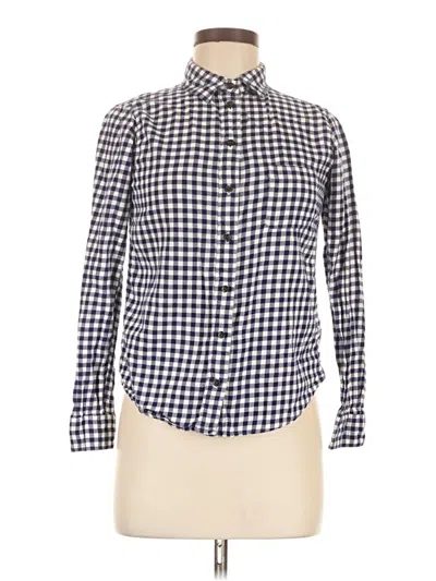 Pre-owned Uniqlo Long Sleeve Button Down Shirt In Blue