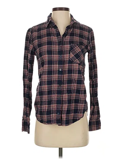 Pre-owned Uniqlo Long Sleeve Button Down Shirt In Brown