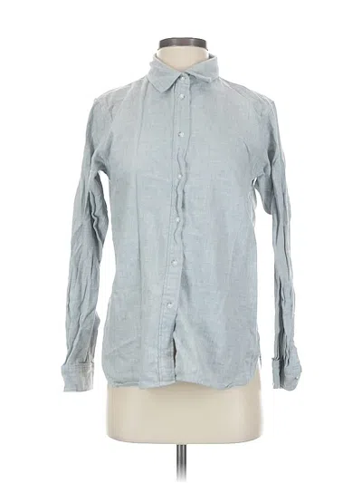 Pre-owned Uniqlo Long Sleeve Button Down Shirt In Gray