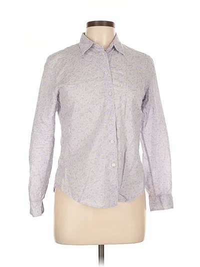 Pre-owned Uniqlo Long Sleeve Button Down Shirt In Gray