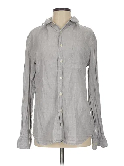 Pre-owned Uniqlo Long Sleeve Button Down Shirt In Gray
