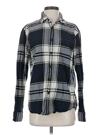 Pre-owned Uniqlo Long Sleeve Button Down Shirt In Gray