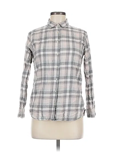 Pre-owned Uniqlo Long Sleeve Button Down Shirt In Gray