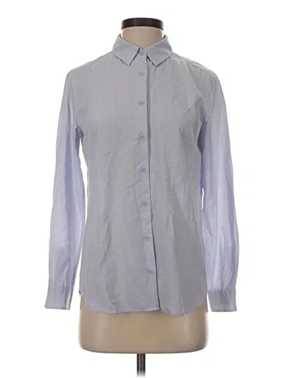 Pre-owned Uniqlo Long Sleeve Button Down Shirt In Gray