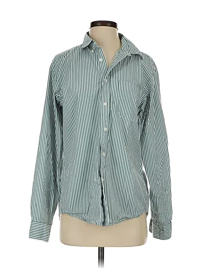 Pre-owned Uniqlo Long Sleeve Button Down Shirt In Green