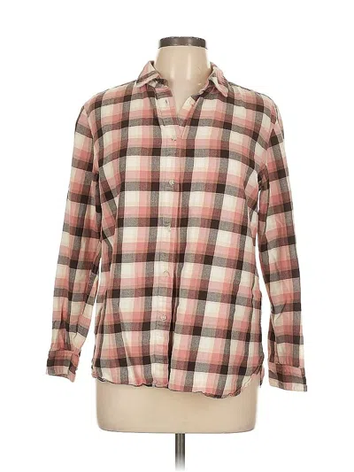 Pre-owned Uniqlo Long Sleeve Button Down Shirt In Pink
