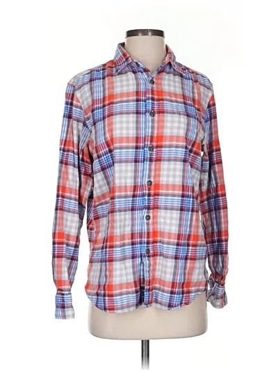 Pre-owned Uniqlo Long Sleeve Button Down Shirt In Red